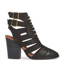 Free People Hayes Leather Booties Euro 37 Black